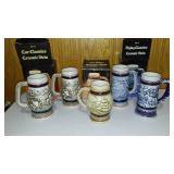 Avon Classic Steins (5) Eagle, Airplane, Ship, Car