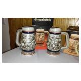 Avon Classic Steins (5) Eagle, Airplane, Ship, Car