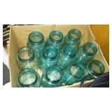 Vintage Blue Canning Jars And More.