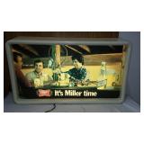 1980s Lighted Its Miller Time Display And Light, Works.