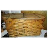Mid Century Wood And Wicker Lamp, Baskets, Décor And More.