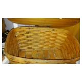Mid Century Wood And Wicker Lamp, Baskets, Décor And More.
