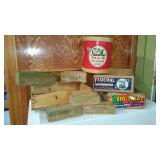 Cardboard Milk Pail, Wood Crates And Cheese Boxes, Excellent Graphics.