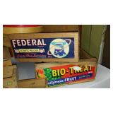 Cardboard Milk Pail, Wood Crates And Cheese Boxes, Excellent Graphics.