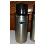 Thermos (5) Stainless And Plastic