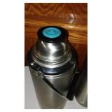 Thermos (5) Stainless And Plastic