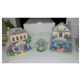 Avon Collectible Village Pieces (8)
