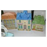 Avon Collectible Village Pieces (8)