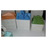Avon Collectible Village Pieces (8)