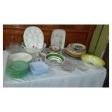 Anchor Hocking Fire King Blue Azurite, Jadeite And More.