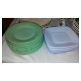 Anchor Hocking Fire King Blue Azurite, Jadeite And More.