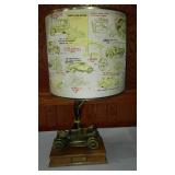 Chevrolet Bronze Truck Lamp, Cloth Shade