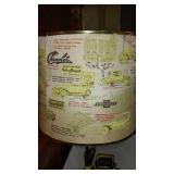 Chevrolet Bronze Truck Lamp, Cloth Shade