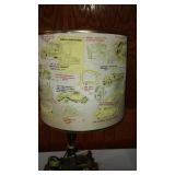 Chevrolet Bronze Truck Lamp, Cloth Shade