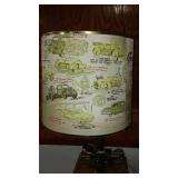 Chevrolet Bronze Truck Lamp, Cloth Shade