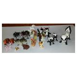 Vintage Kreiss Chained Skunk Family And Japanese Porcelain Figures.