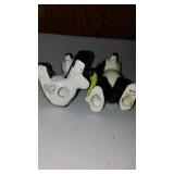 Vintage Kreiss Chained Skunk Family And Japanese Porcelain Figures.