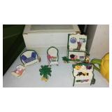 Avon Miniature Furniture Collectibles (5) And More.