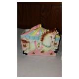 Vintage Shawnee Pottery, Pixies And Powder Puff Puppy Kreiss Collectible Figurines.