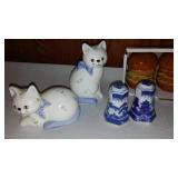 Vintage Collectible Salt And Pepper Shakers (9) Avon, Bunnies, Parrots, And More.