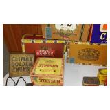 Assorted Collection Of Vintage Smalls, Boxes, Cans And Pipes.