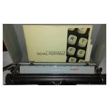 Royal Portable Typewriter And Olivetti Adding Machine.