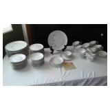 Creative Fine China 1014 Platinum Starburst Dinnerware.
