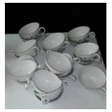 Creative Fine China 1014 Platinum Starburst Dinnerware.