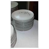 Creative Fine China 1014 Platinum Starburst Dinnerware.