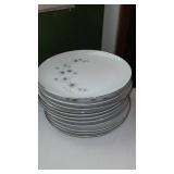 Creative Fine China 1014 Platinum Starburst Dinnerware.