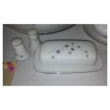 Creative Fine China 1014 Platinum Starburst Dinnerware.