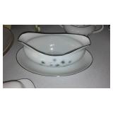 Creative Fine China 1014 Platinum Starburst Dinnerware.