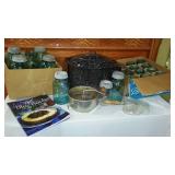 Vintage Blue Canning Jars And More.