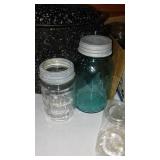 Vintage Blue Canning Jars And More.