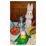 Assortment Of Vintage Collectibles Pull-A-Longs, Tin, Rubber Toys And More.