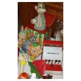 Assortment Of Vintage Collectibles Pull-A-Longs, Tin, Rubber Toys And More.