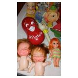 Assortment Of Vintage Collectibles Pull-A-Longs, Tin, Rubber Toys And More.