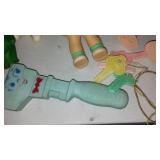 Assortment Of Vintage Collectibles Pull-A-Longs, Tin, Rubber Toys And More.