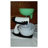 Vintage Sunbeam Mix Master With Juice Attachment, Bowls And Beater