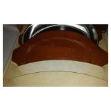 Vintager Heller Ware Steak Plates (2) And 3 Pc Knife Set.