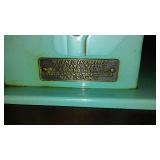 Vintage White Sewing Machine, Cabinet And More.