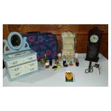 Jewelry Boxes (2) And Perfume And Display.