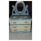 Jewelry Boxes (2) And Perfume And Display.