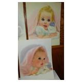 Vintage Toilet Paper And Towel Print Sets American Beauties, All-American Boys.