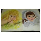 Vintage Toilet Paper And Towel Print Sets American Beauties, All-American Boys.