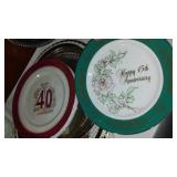 Vintage Plates, Platters, Carafe & Warmer Set.