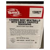 Burke Cooked Beef Meatballs with Smoky Chipotle Seasoning 10 lb Box Burke Cooked Beef Meatballs with Smoky Chipotle Seasoning 10 lb Box