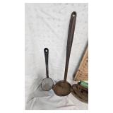 TORRID Brass Blow Torch, Cast Iron Ladle, Tin Ladle, Vintage Steam Iron