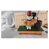 Vintage Cast Circus Clown with Trick Dog Coin Bank, Ring Toss Pinnochio(Shoe Adv)