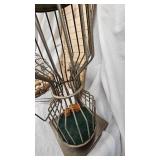 Vintage Chuck-A-Luck Dice Cage, Bingo Ball Cage, Metal Tin Cat Toy